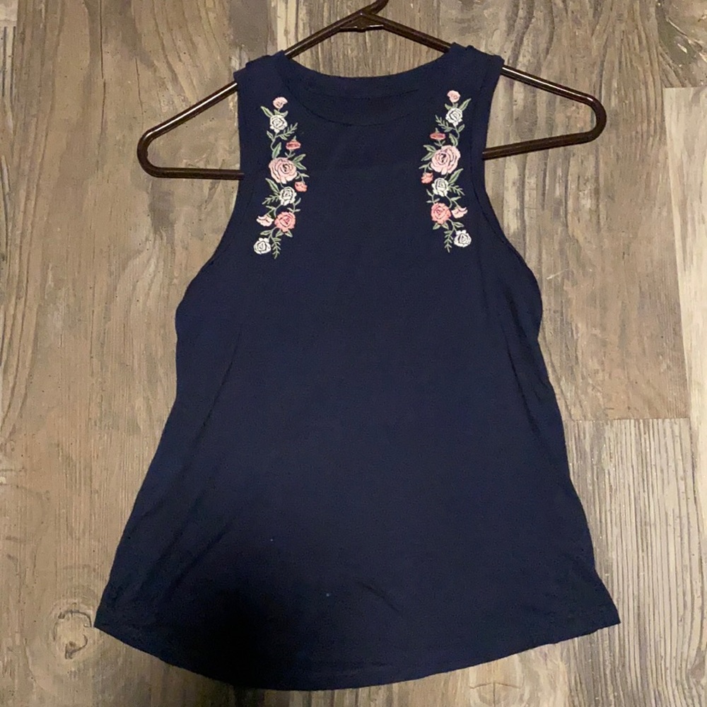embroidered tank top